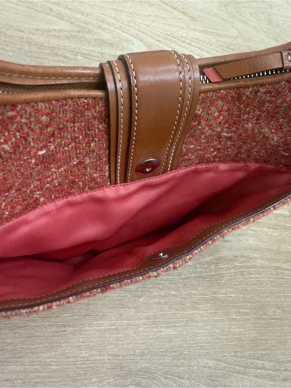 Vintage Coach Hamptons Soho Tweed Flap Hobo Bag - Picture 6 of 9